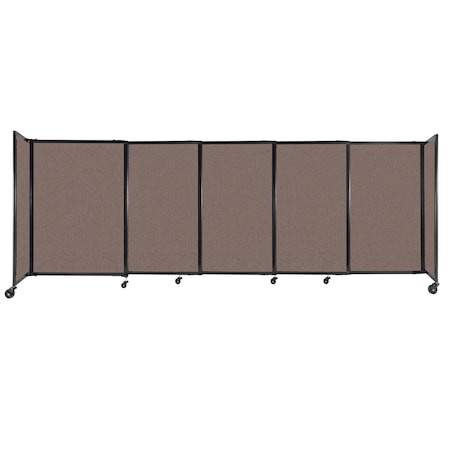 Versare StraightWall Sliding Portable Partition 11'3" x 4' Latte Fabric 1448513